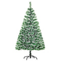 Árbol de Navidad nevado de 150 cm sobre fondo blanco