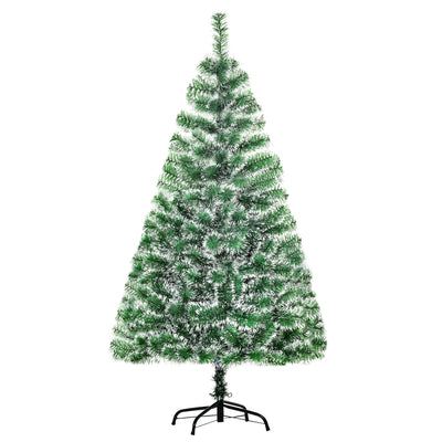 Árbol de Navidad nevado de 150 cm sobre fondo blanco