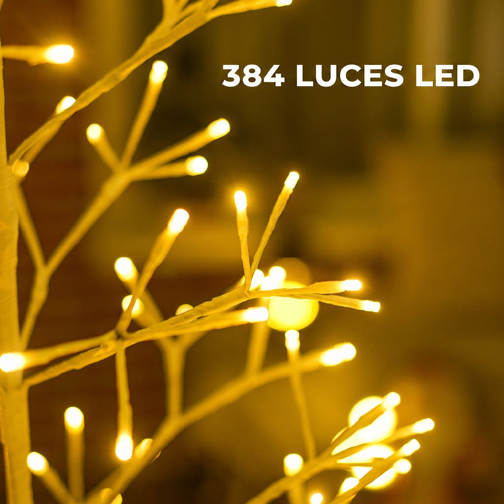384 luces LED en forma de pétalo de blanco cálido