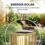 Panel solar de 12 × 12 cm en la parte superior