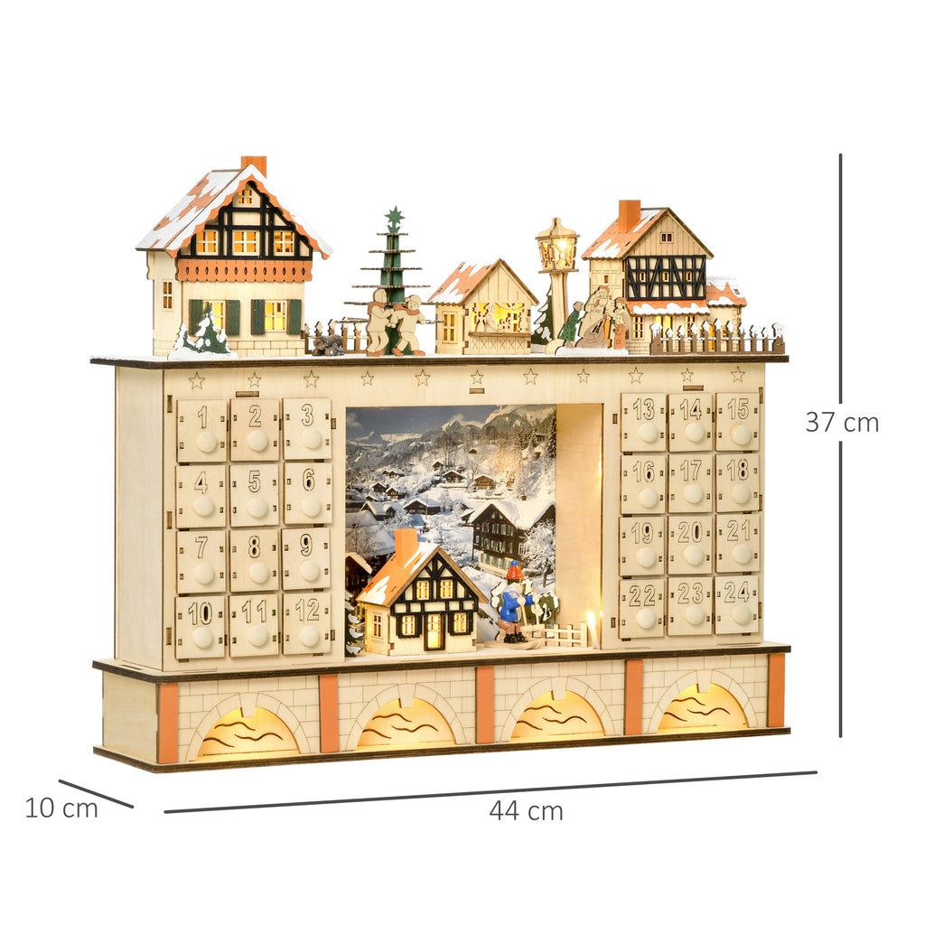 Medidas del calendario de Adviento: 44 × 10 × 37 cm