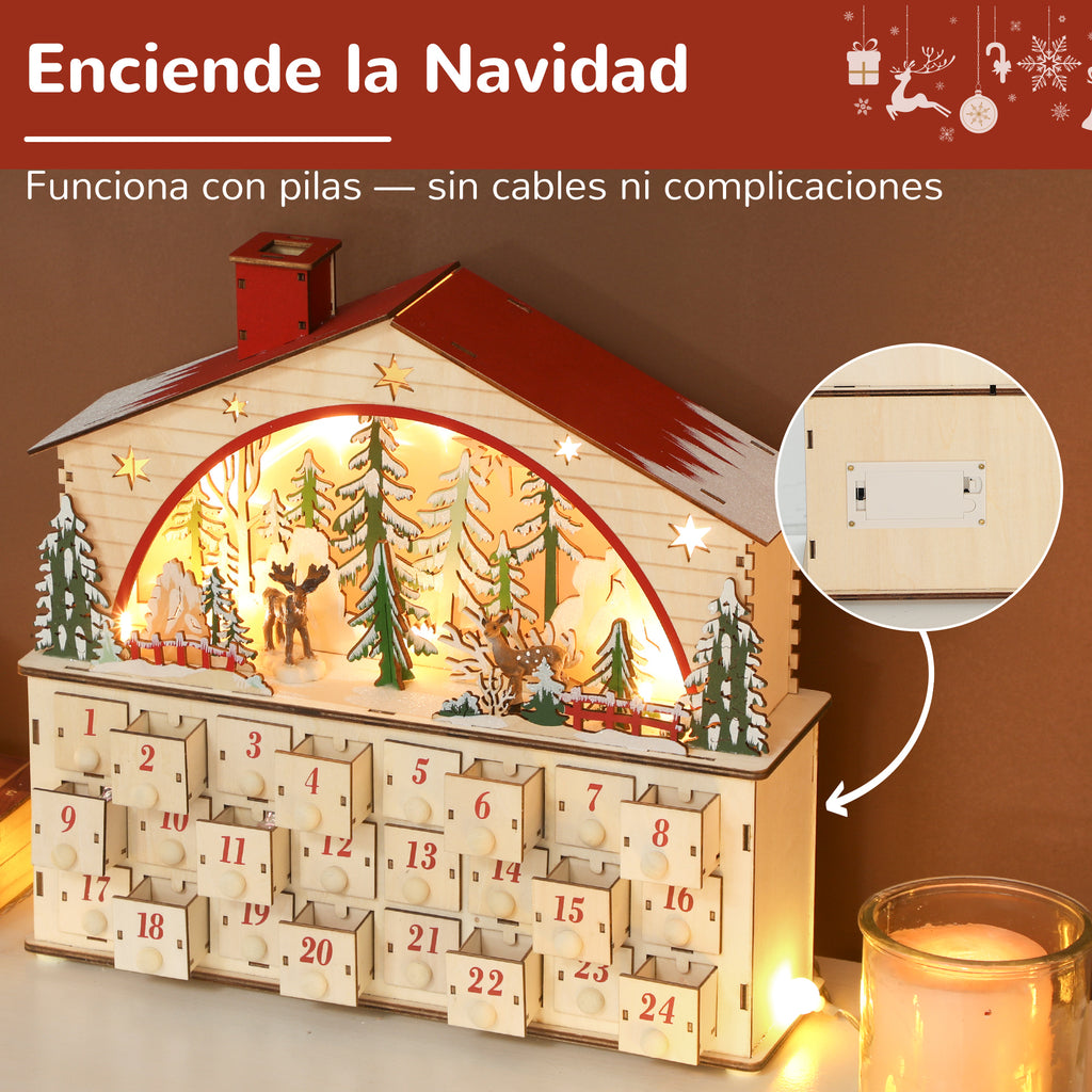 Enciende la Navidad: calendario de Adviento que funciona con pilas, sin cables ni complicaciones