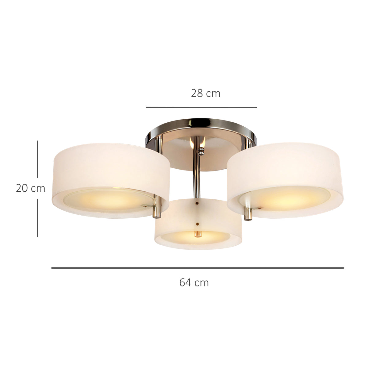 Medidas de la lámpara de techo: Ø 64 cm y 20 cm de alto