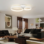 Plafón LED de tres aros en un despacho