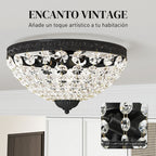 Encanto vintage: plafón con cuentas de cristal