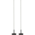 Set de 2 lámparas de pie de esquina LED negras de 150 cm con interruptor de pedal