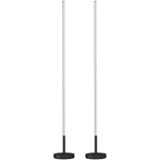 Set de 2 lámparas de pie de esquina LED negras de 150 cm con interruptor de pedal