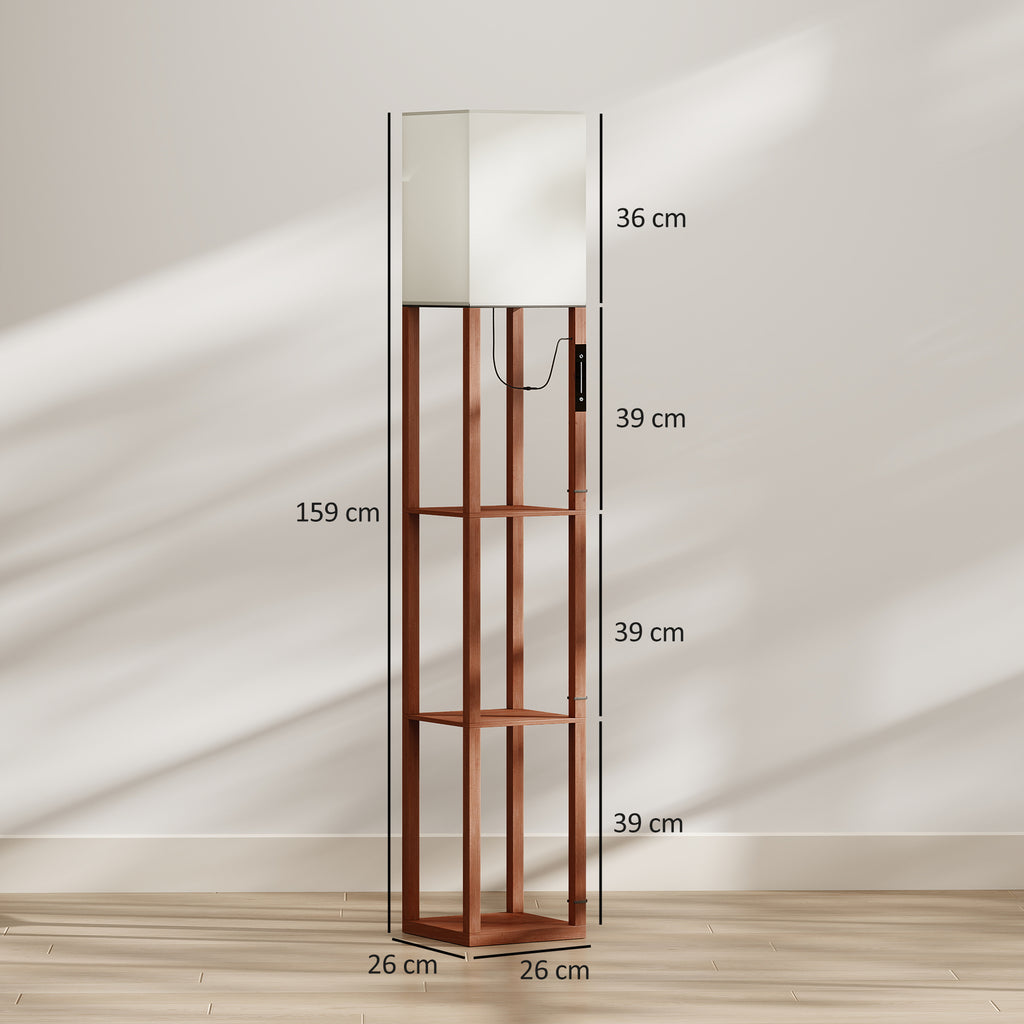 Medidas de la lámpara de pie: 26 × 26 cm y 159 cm de alto