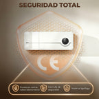 Calefactor de pared blanco en una oficina
