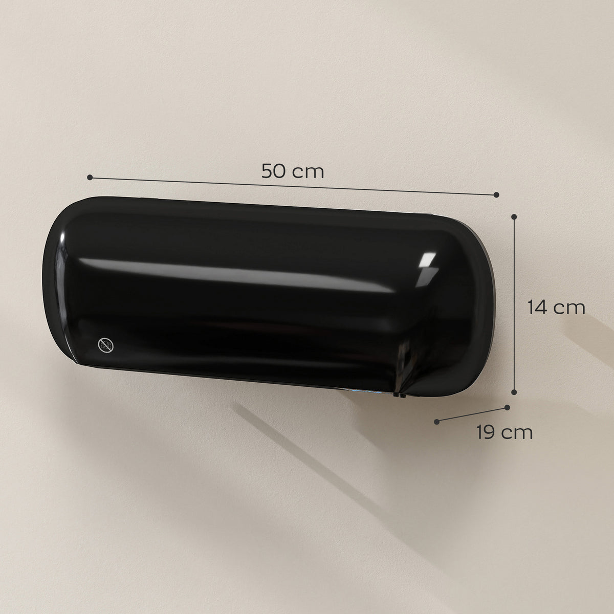 Medidas del calefactor: 50 × 19 × 14 cm