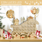Calendario 2 en 1 con decoración navideña en la parte superior