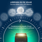 Cinco horas de carga y ocho horas de luz