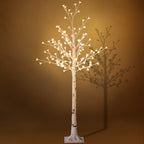 Árbol de abedul artificial blanco, vista frontal