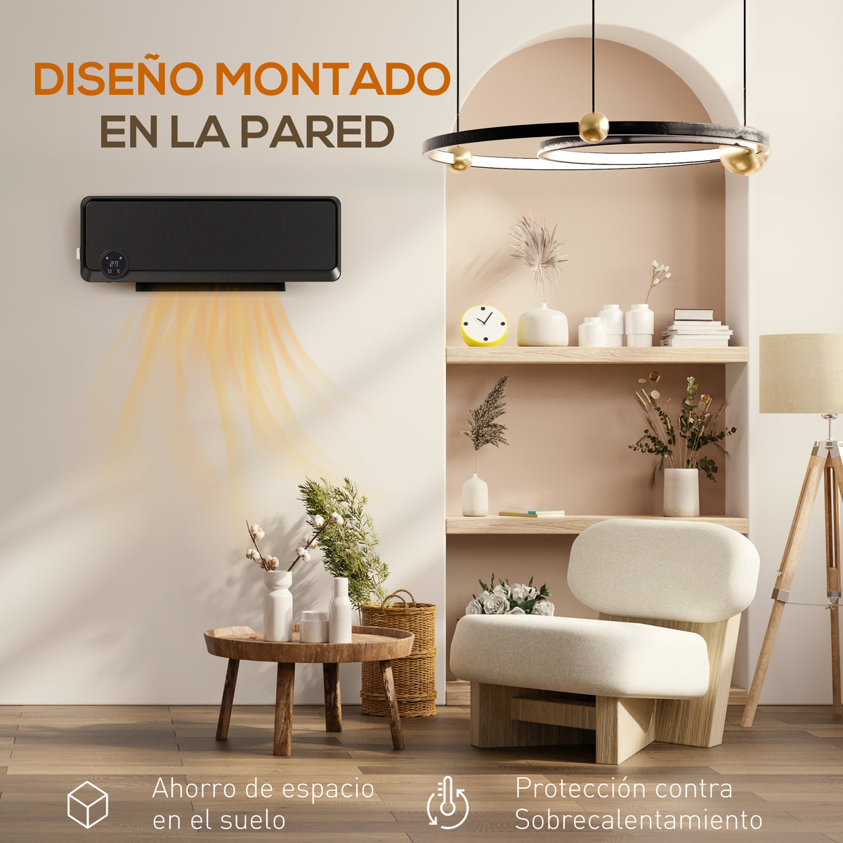 Montaje en pared para espacios reducidos