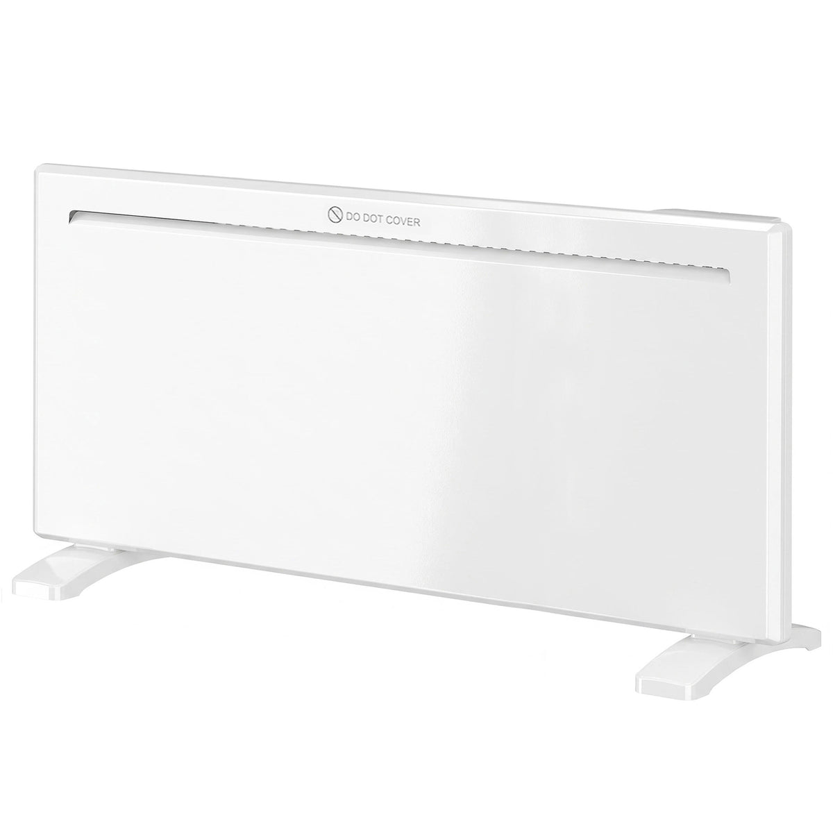 Panel calefactor eléctrico inteligente blanco de 2000 W sobre fondo blanco