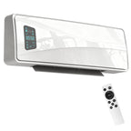 Calefactor eléctrico de pared blanco de 2000 W sobre fondo blanco