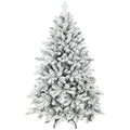 Árbol de Navidad nevado de 150 cm sobre fondo blanco