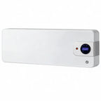 Calefactor eléctrico de pared blanco con WiFi sobre fondo blanco