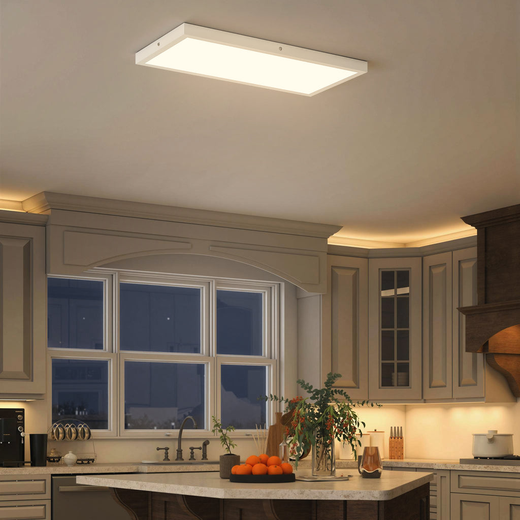 Plafón LED de techo en una cocina