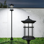 Medidas de la farola solar: 23,5 × 23,5 × 184 cm