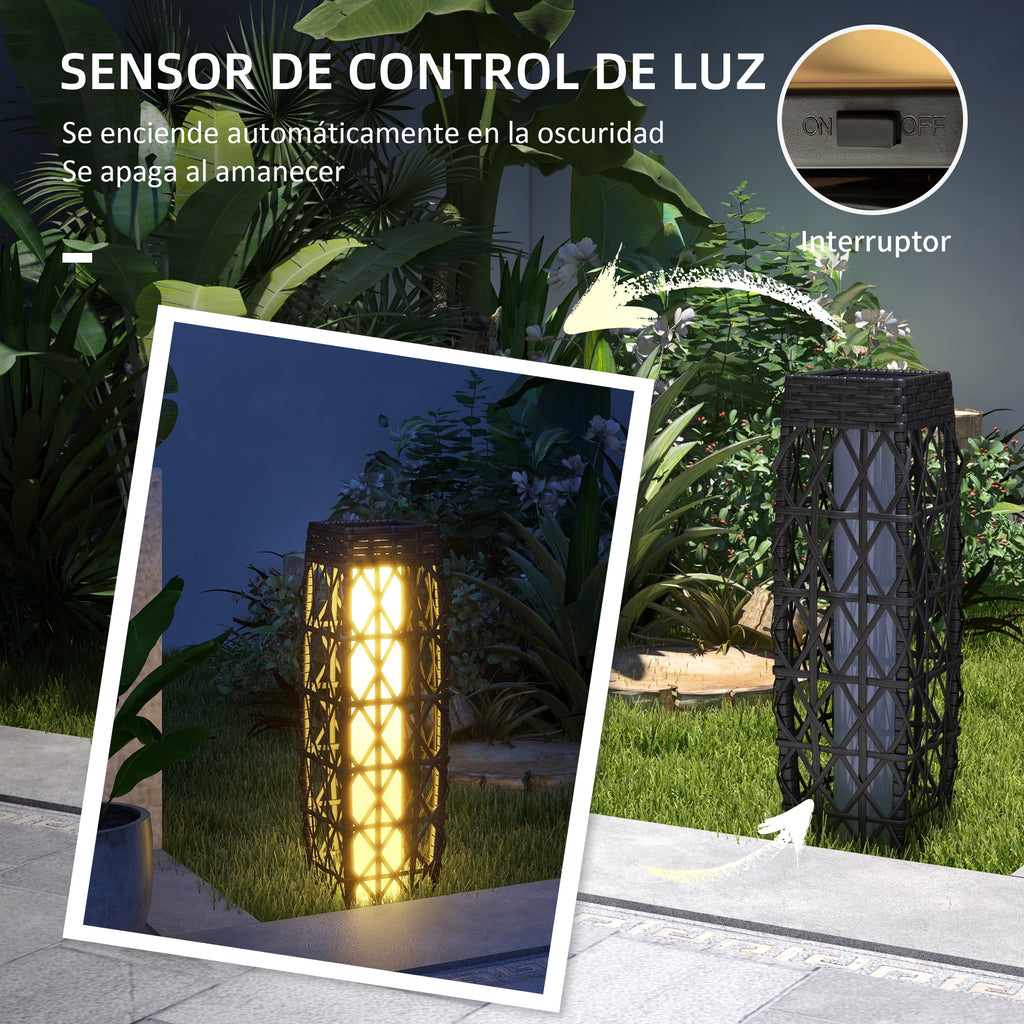 Luz blanca cálida y encendido automático
