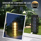Luz blanca cálida y encendido automático
