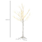 Medidas del árbol de abedul: 120 cm de alto y base de 17 × 17 cm