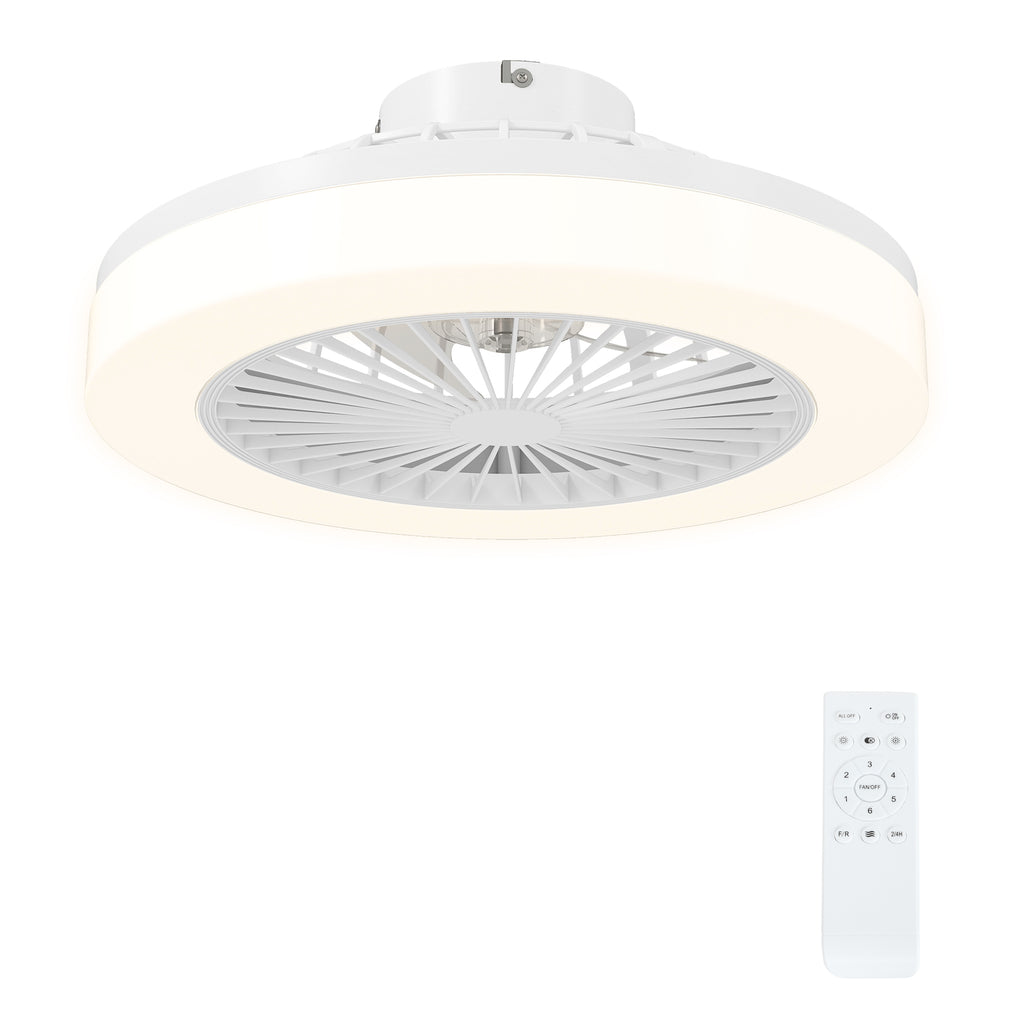 Ventilador de techo con luz, vista inferior