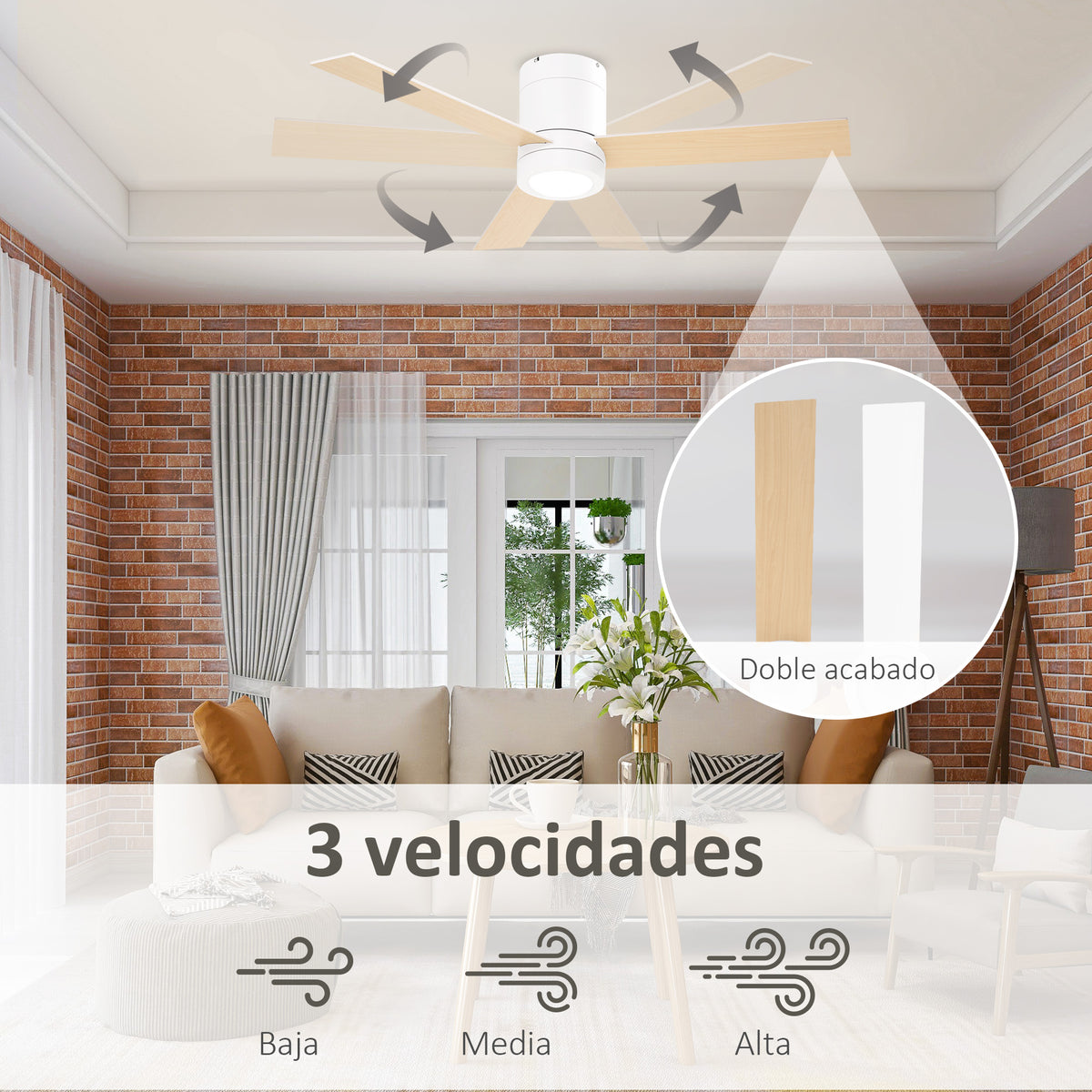 Tres velocidades: alta, media y baja