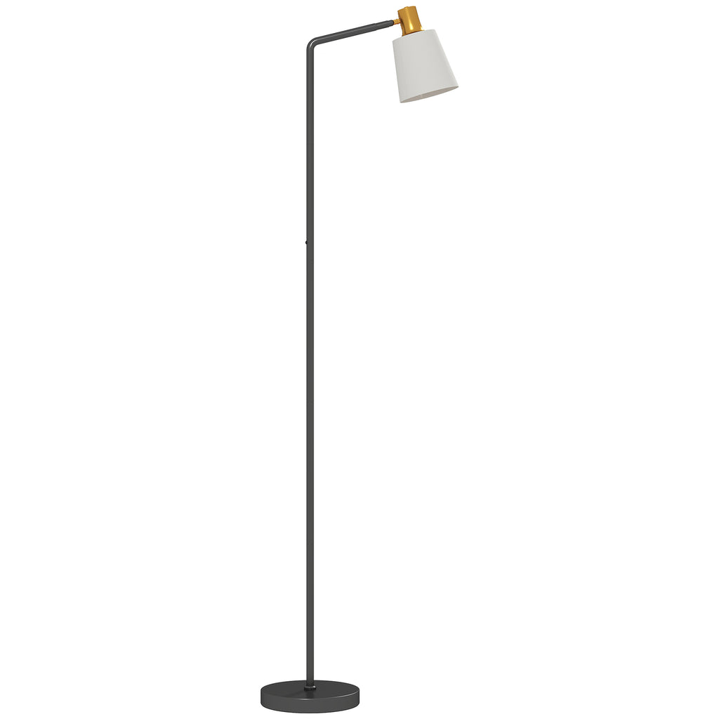 Lámpara de pie LED negra con pantalla giratoria y 3 tonos de luz