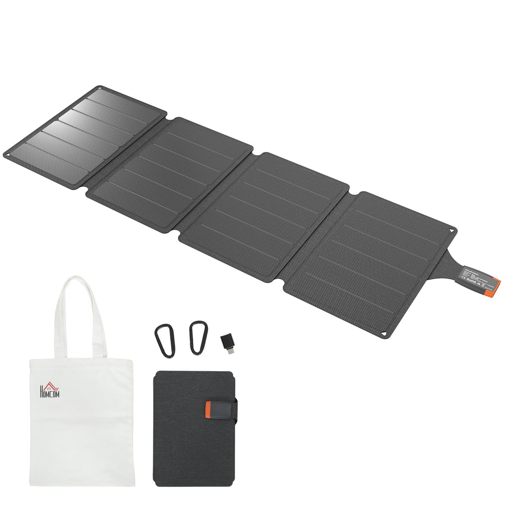 Cargador solar plegable, vista frontal