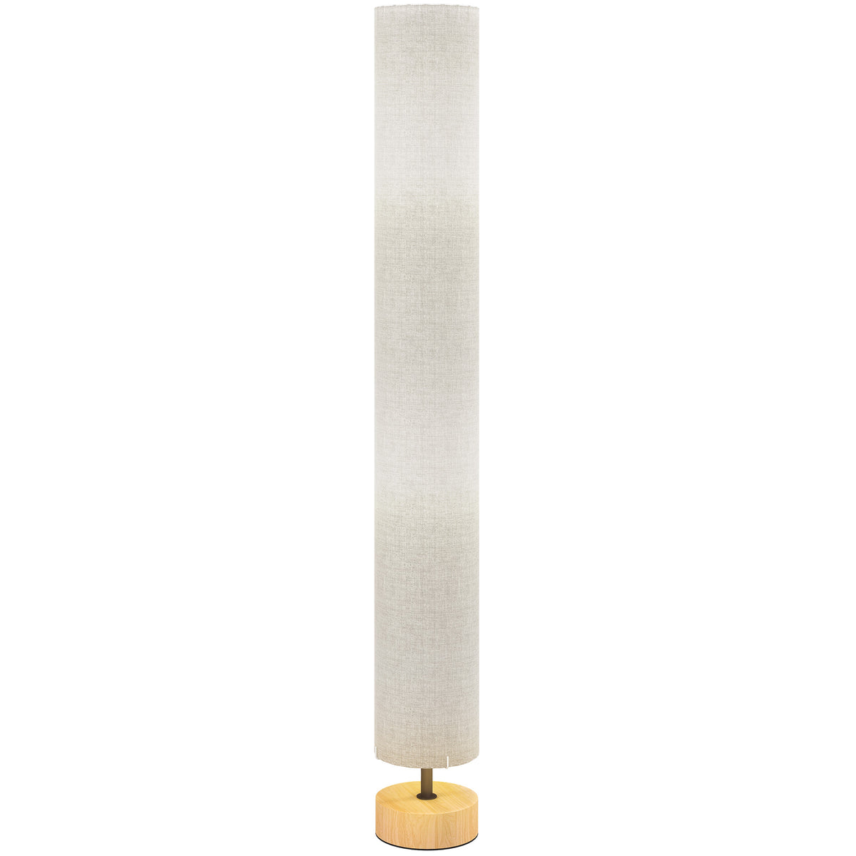 Lámpara de pie de lino gris con 2 luces E27, vista 11