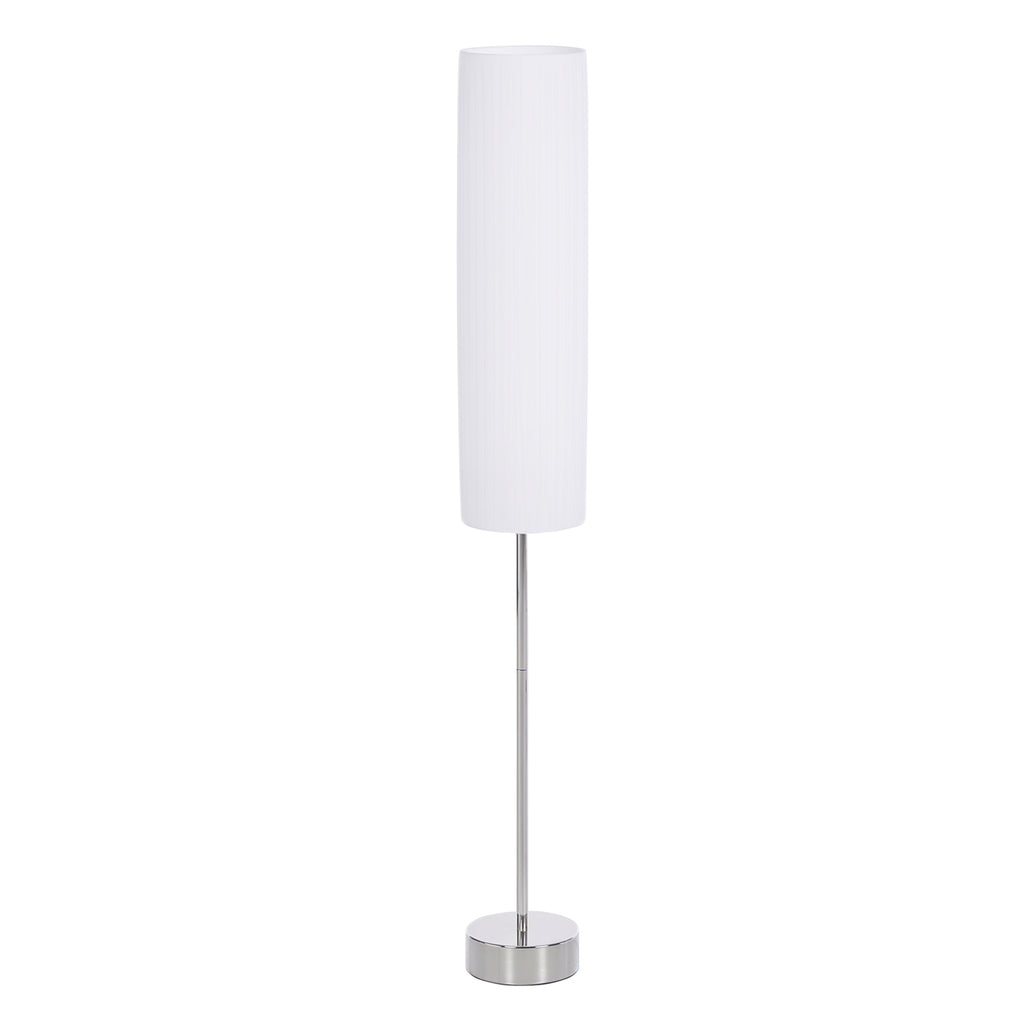 Lámpara de pie blanca de 2 luces E27 con pantalla corta de 60 cm