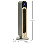Medidas del calefactor de torre: Ø 25 cm y 73,5 cm de alto