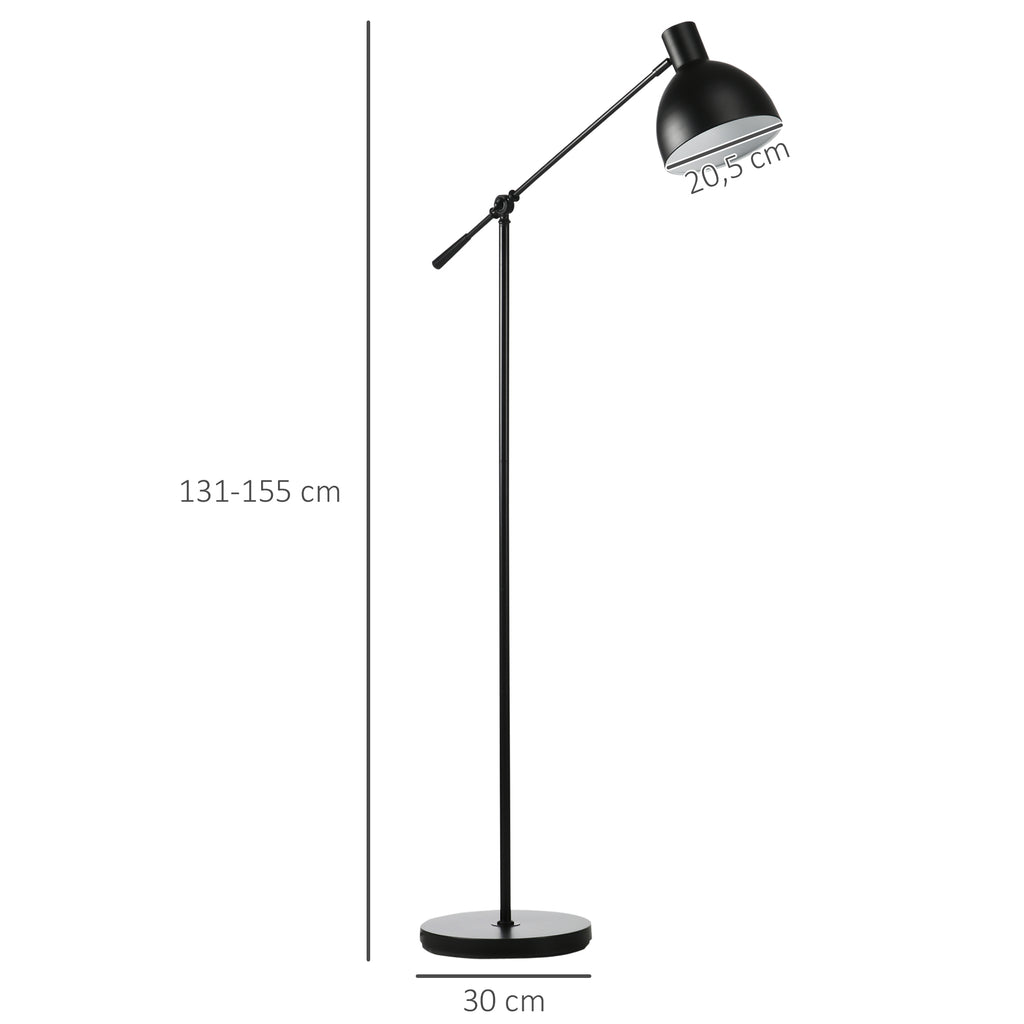 Medidas de la lámpara de pie: altura de 131 a 155 cm, pantalla de 20,5 cm y base de 30 cm