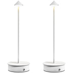 Lámpara de mesa LED blanca, vista frontal