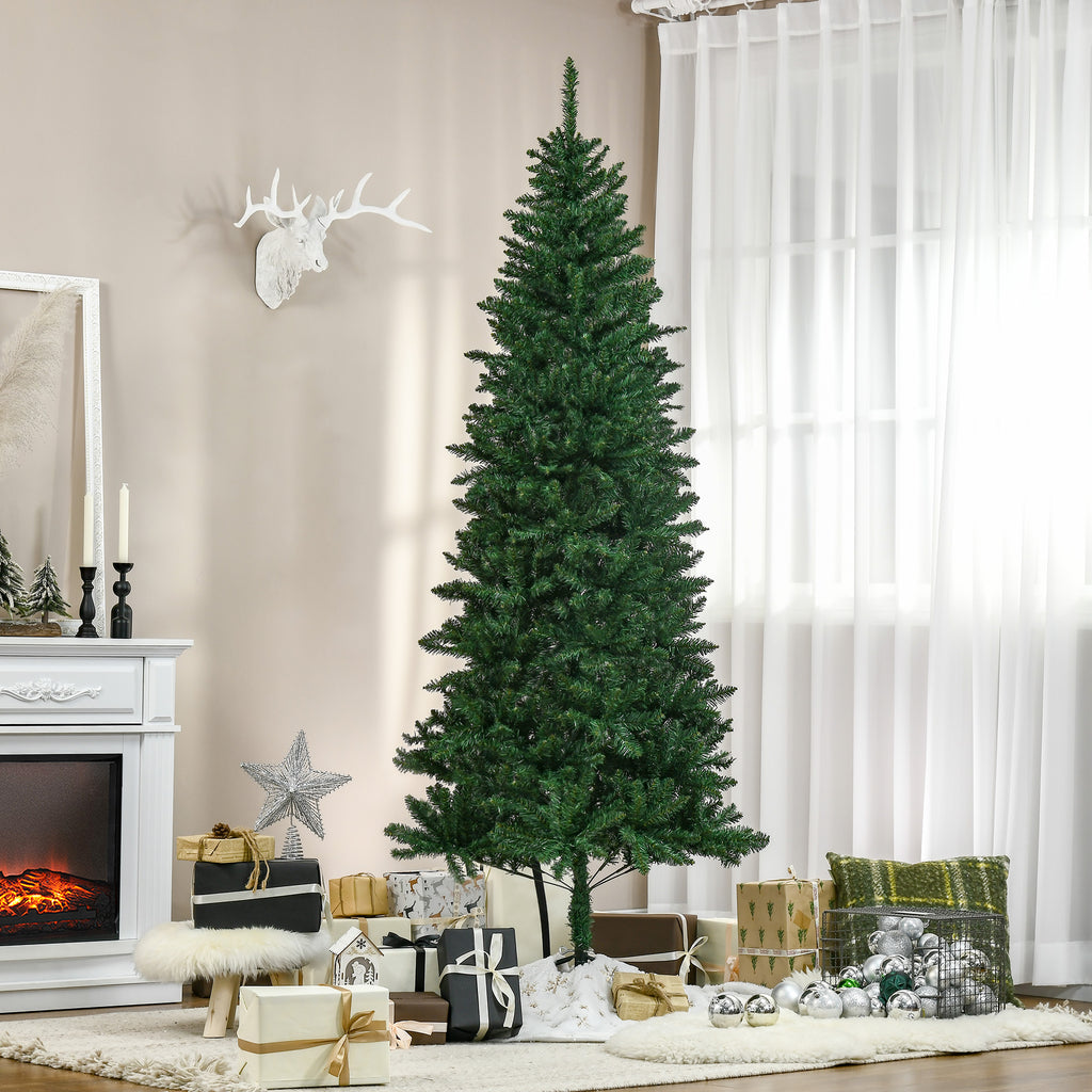 Árbol de Navidad en un salón con chimenea y regalos