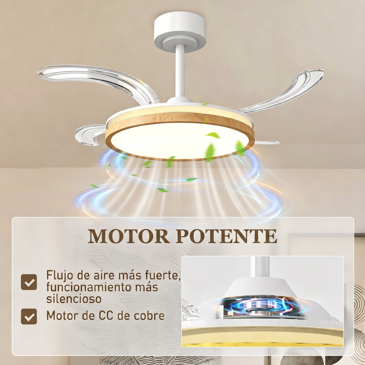 Seis velocidades y tres modos de iluminación