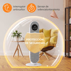 Dos modos de calefacción y temperatura de 15 a 40 °C