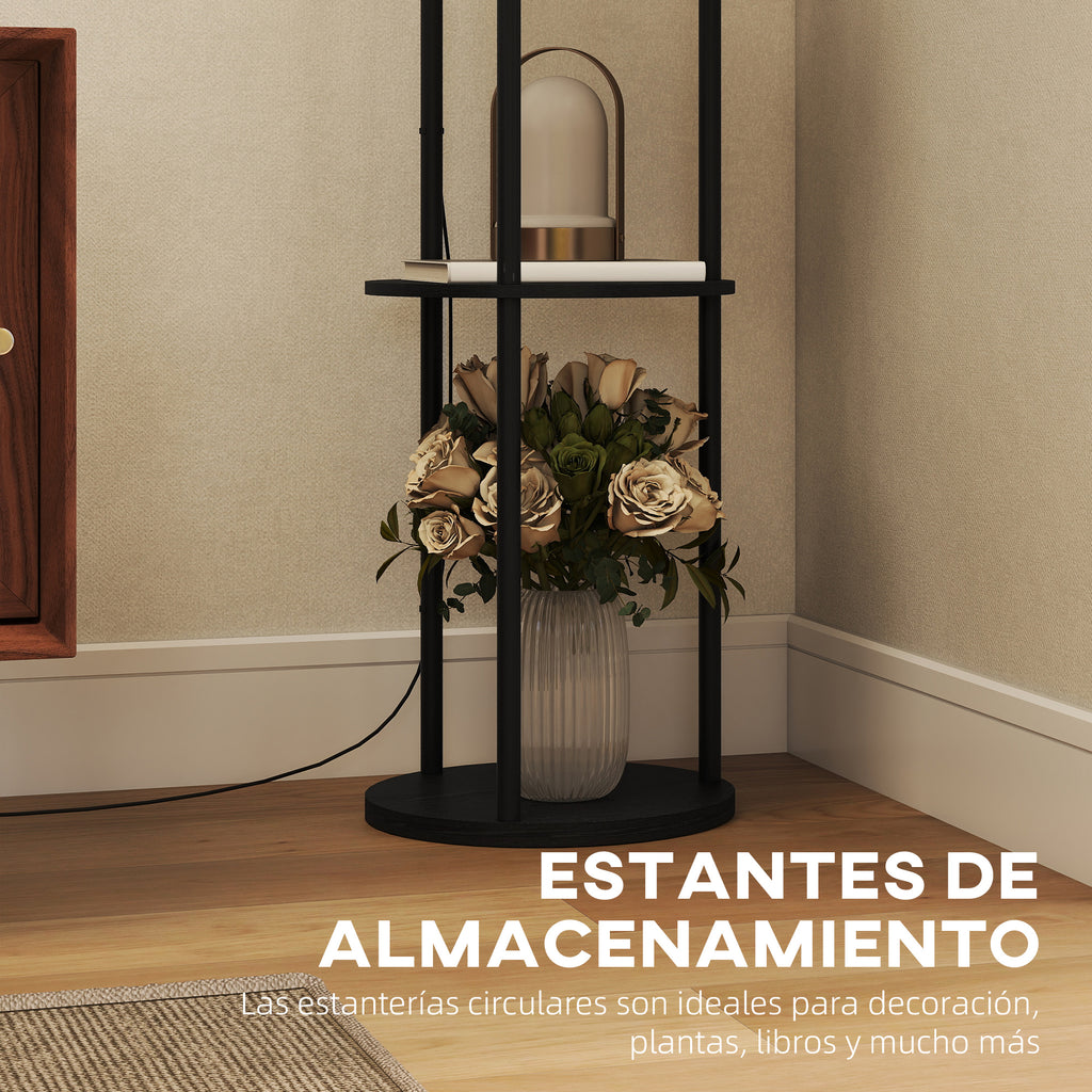 Estantes de almacenamiento de la lámpara de pie