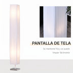 Pantalla de tela blanca de la lámpara de columna, fácil de limpiar