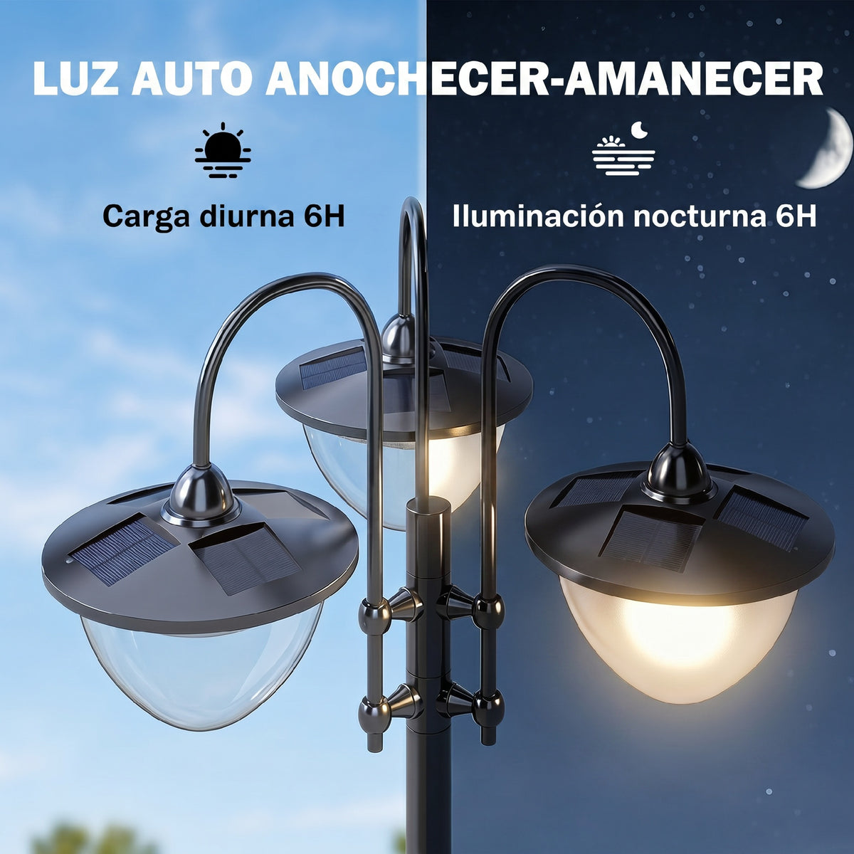 Encendido automático al anochecer y apagado al amanecer
