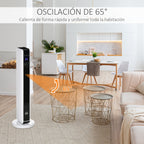 Oscilación de 65° para dirigir el aire