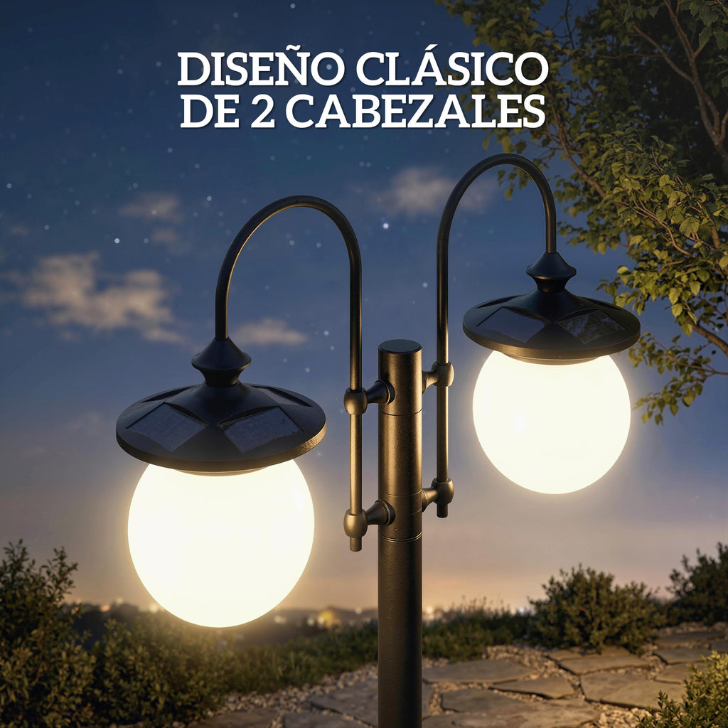 Cabezales dobles con luz blanca cálida de 60 lúmenes