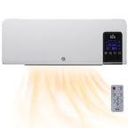 Calefactor de pared blanco, vista frontal