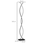 Medidas de la lámpara de pie: 140 cm de alto, 35 cm de ancho y base de 25 por 20 cm