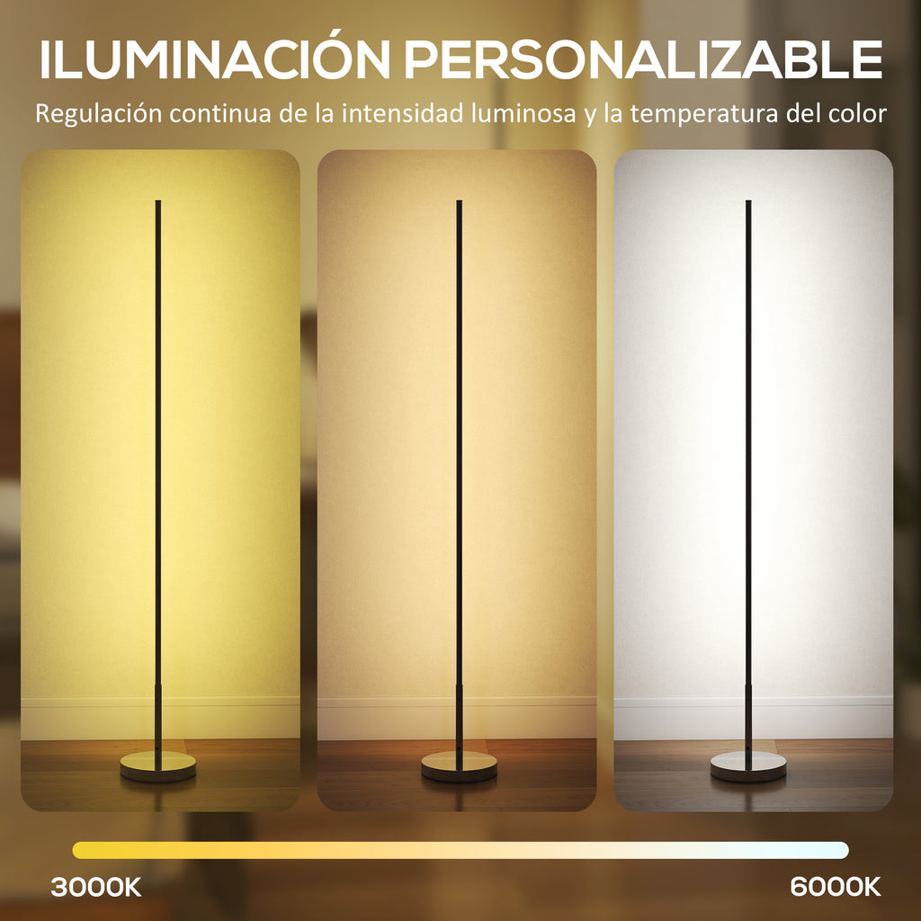 Iluminación personalizable de la lámpara de pie LED: tres tonos de luz de 3000 K a 6000 K