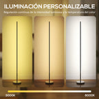 Iluminación personalizable de la lámpara de pie LED: tres tonos de luz de 3000 K a 6000 K