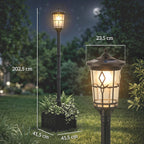 Medidas de la farola solar: 41,5 × 41,5 × 202,5 cm