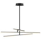 Lámpara colgante LED negra, vista lateral